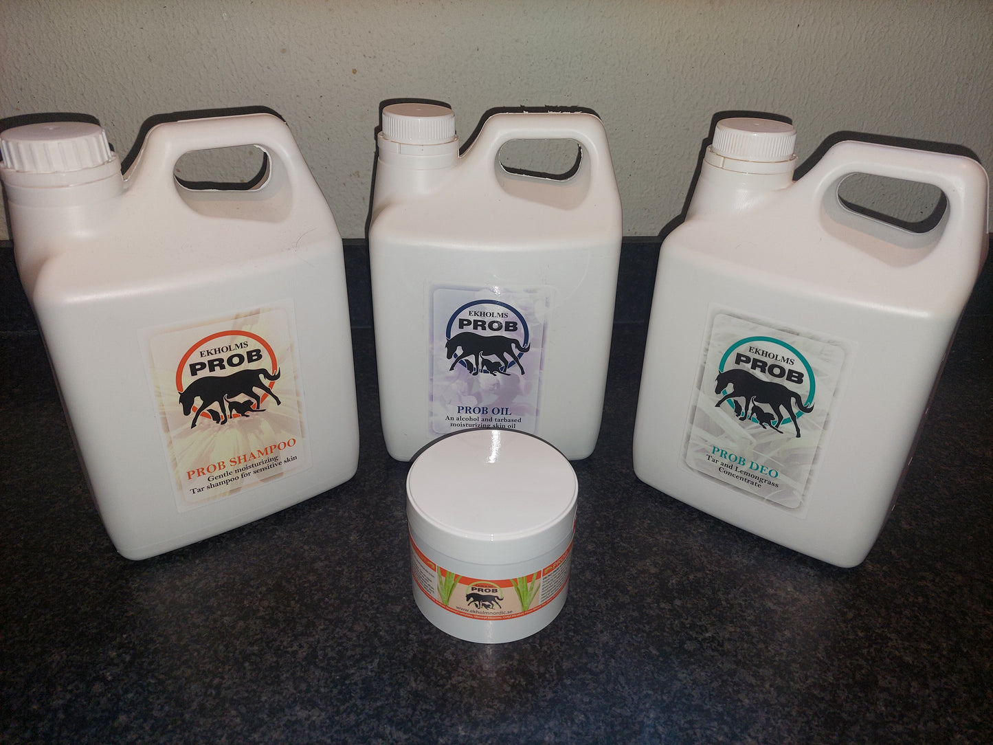 Koop 2,5 L Prob shampoo + Olja + Deo en krijg gratis 300 ml Prob supercreme