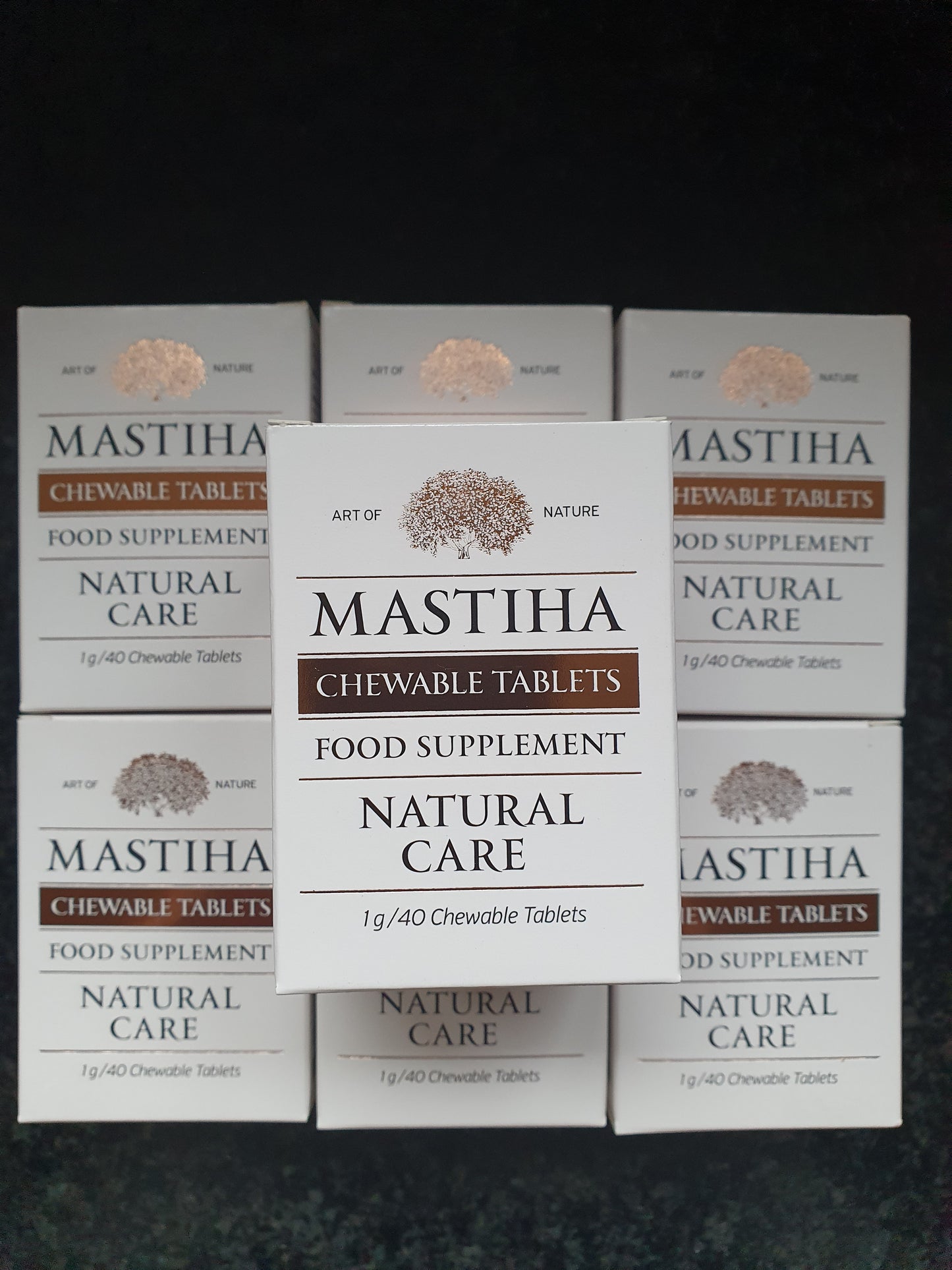 6 potjes Mastiha Art of Nature kauwtabletten (40 stuks per potje) 5% korting