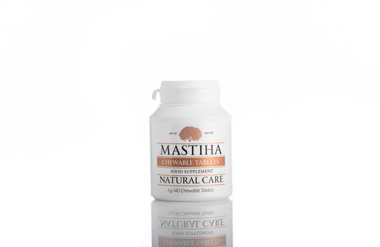 6 potjes Mastiha Art of Nature kauwtabletten (40 stuks) per potje + 1 gratis